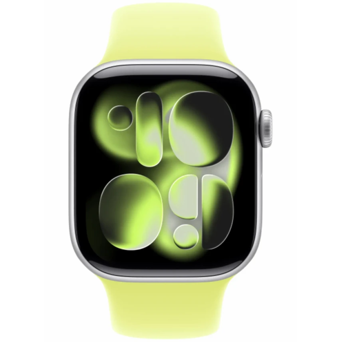 Apple Watch Series 11 42 mm Silver Aluminium  Neon Yellow Sport Band S/M — изображение 3