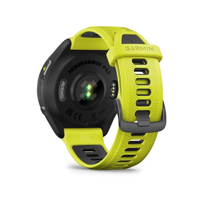 Garmin Forerunner 965 Black (Черный корпус, силиконовый желто/черный ремешок) — изображение 2