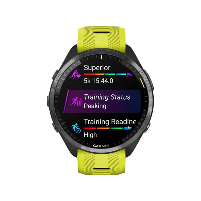 Garmin Forerunner 965 Black (Черный корпус, силиконовый желто/черный ремешок) — изображение 5