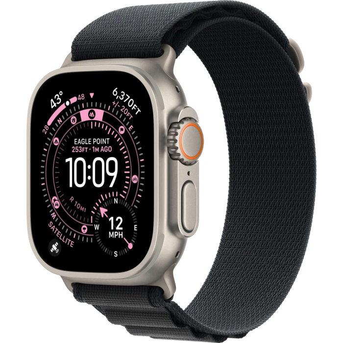 Apple Watch Ultra 3 49 мм Black Titanium Black Alpine Loop