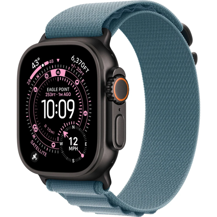 Apple Watch Ultra 3 49 мм Natural Titanium Light Blue Alpine Loop